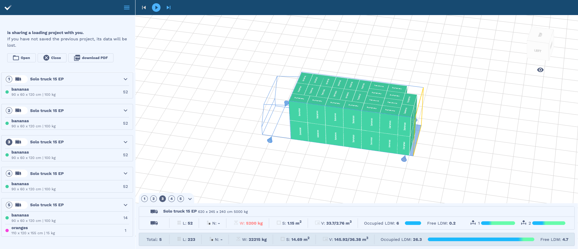 Fig. shows the cargo arrangement in spaces no. 1-4