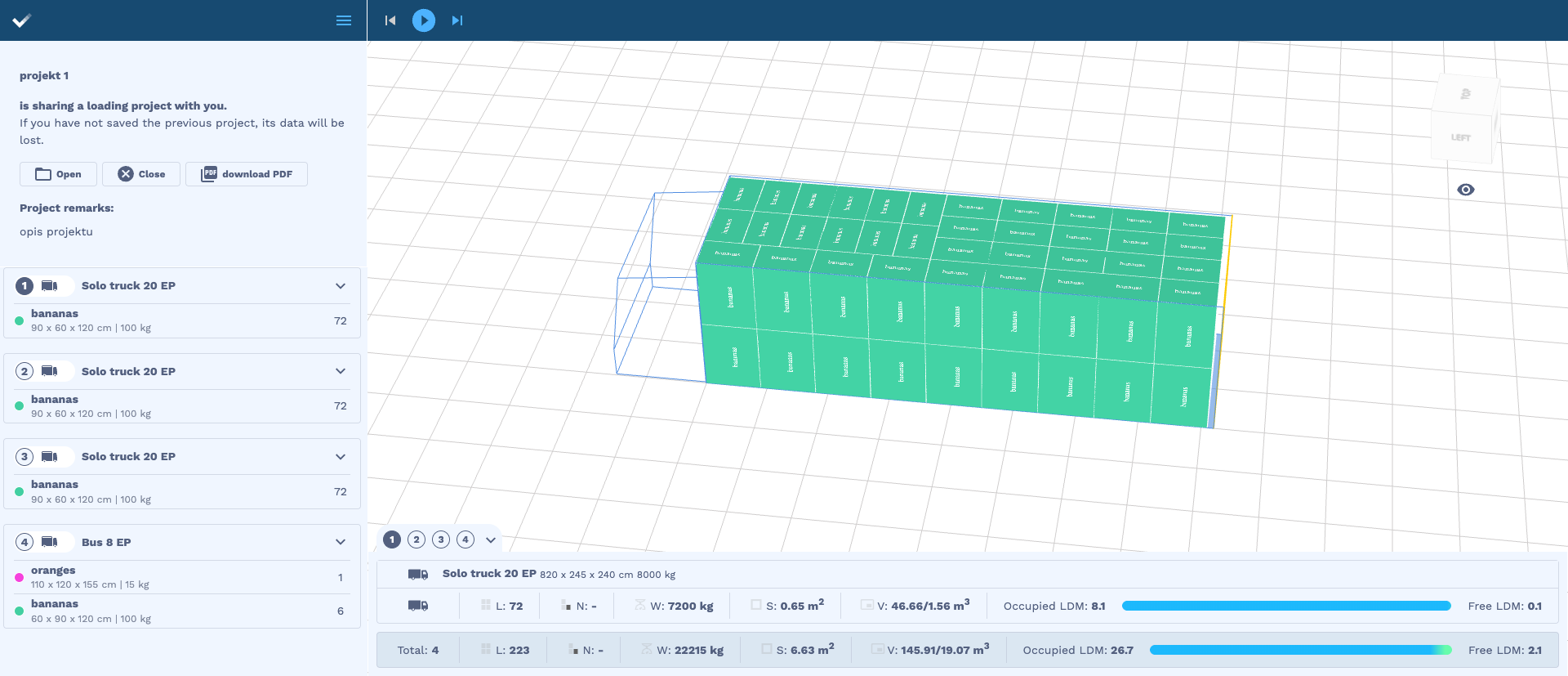 Fig. shows the cargo arrangement in spaces no. 1-3